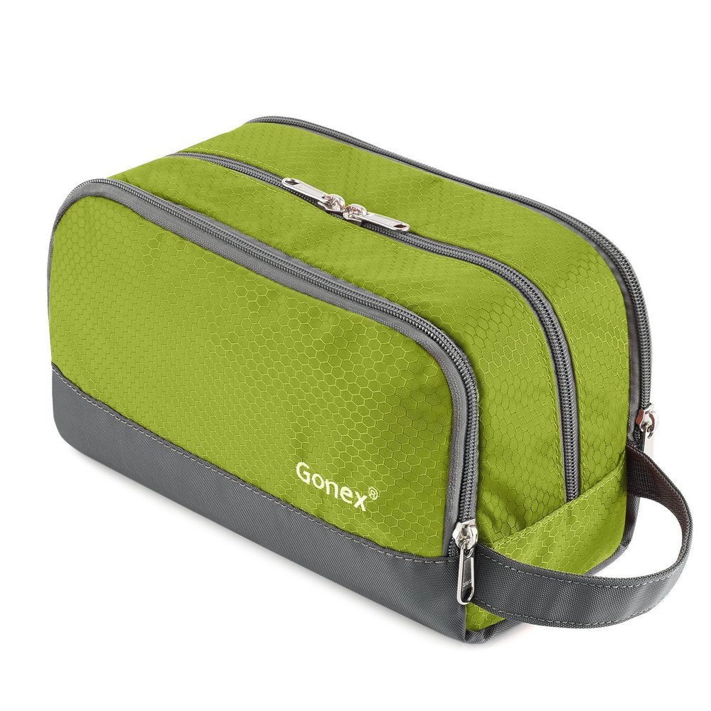 Travel Toiletry Bag Nylon, Dopp Kit Shaving Bag Toiletry Organizer Green👌